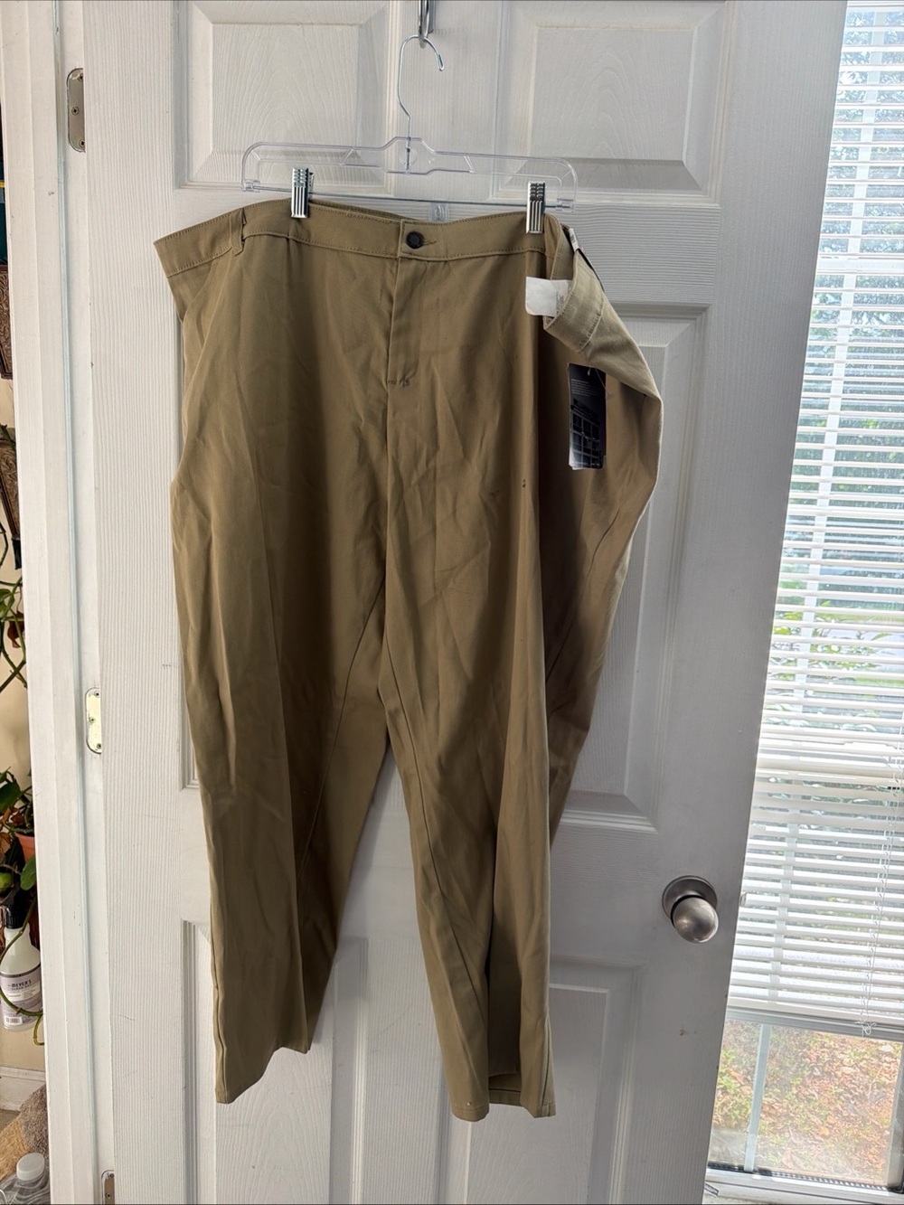 Dickies Men's Tan Chino Pants - Flat Front Workwear